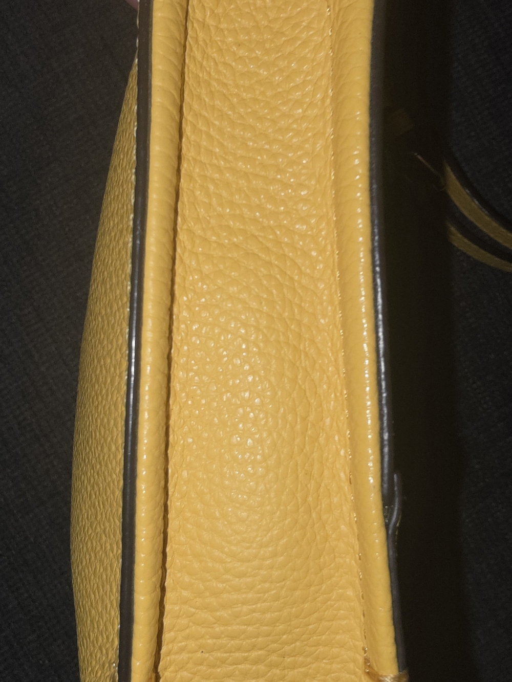 Rebecca Minkoff Regan Crossbody Purse Dandelion Yellow Pebbled Leather Mint! - Picture 6 of 13